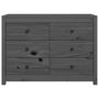 Voir la diapositive 4 : VIDAXL Armoire laterale Gris 100x40x72 cm Bois de pin massif