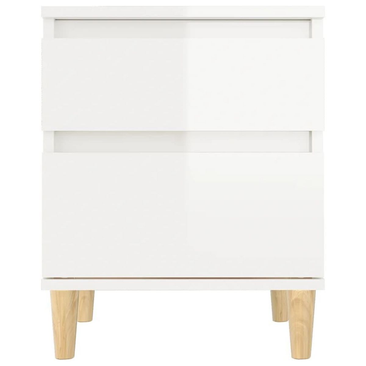 VIDAXL Table de chevet Blanc brillant 40x35x50 cm