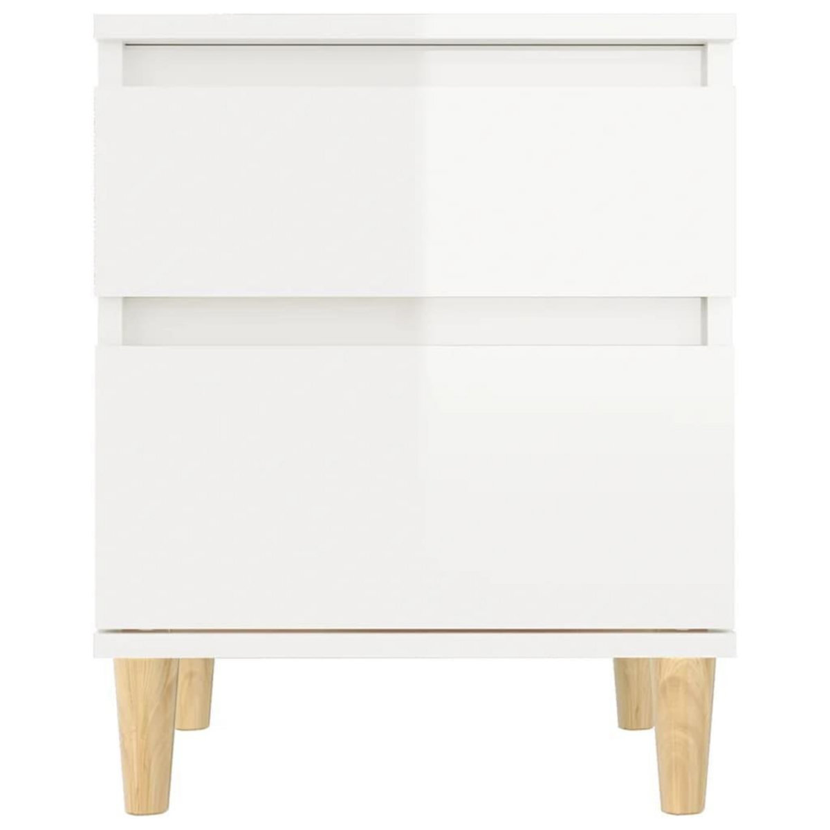 VIDAXL Table de chevet Blanc brillant 40x35x50 cm