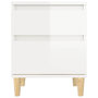 Voir la diapositive 5 : VIDAXL Table de chevet Blanc brillant 40x35x50 cm