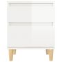 Voir la diapositive 5 : VIDAXL Table de chevet Blanc brillant 40x35x50 cm