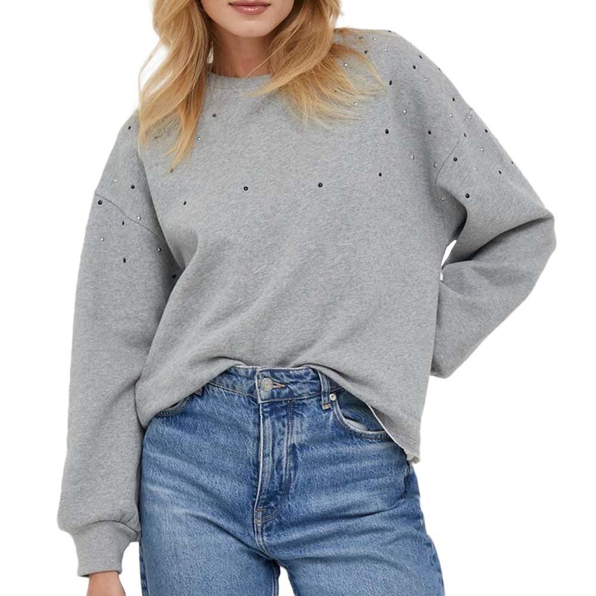 Pepe Jeans Sweat  Femme Pepe jeans Caroline. Coloris disponibles : Gris