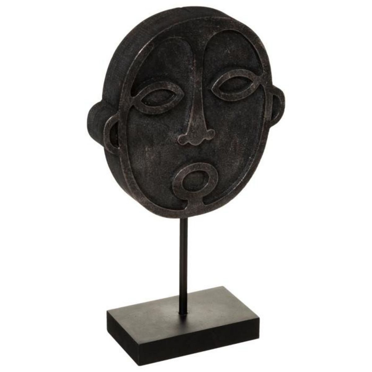 ATMOSPHERA Statuette Masque à Poser  Safari  19cm Noir
