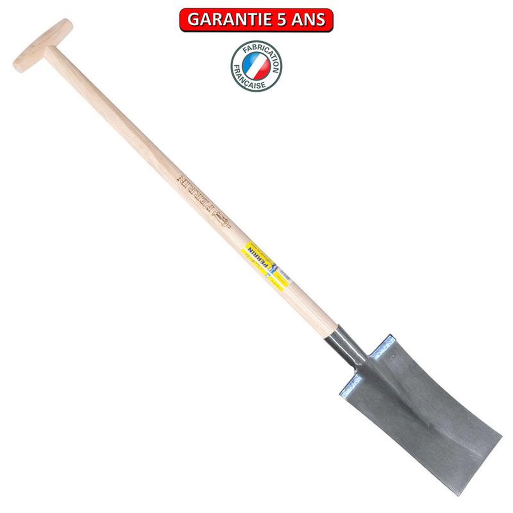 OUTILS PERRIN Bêche 28 cm avec deux rebords montés emmanché béquille tourné