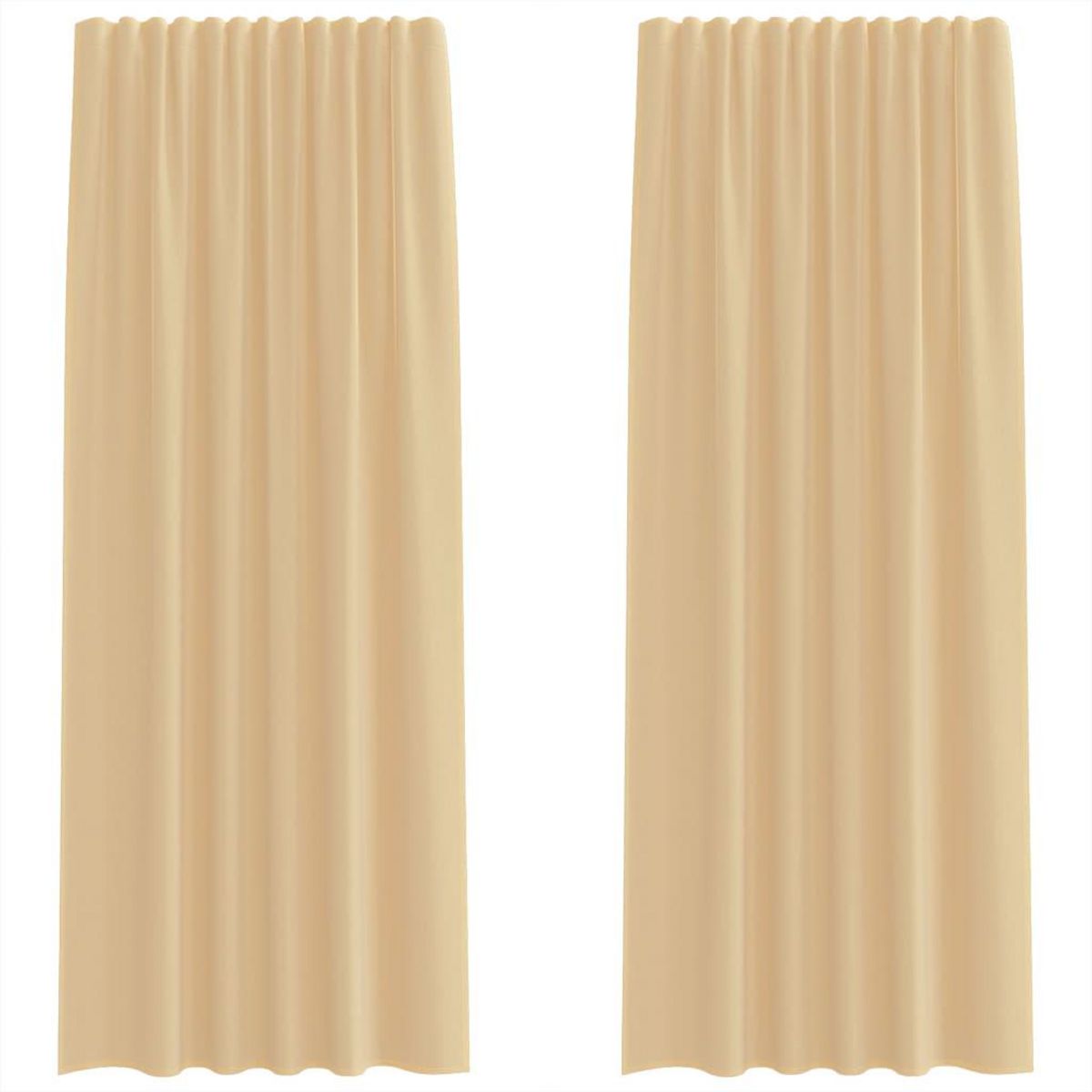 VIDAXL Rideaux en voile avec boucles 2 pcs sable 140x225 cm