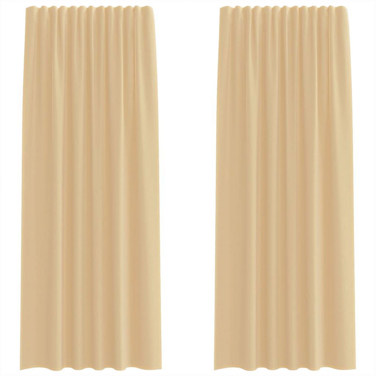 VIDAXL Rideaux en voile avec boucles 2 pcs sable 140x225 cm