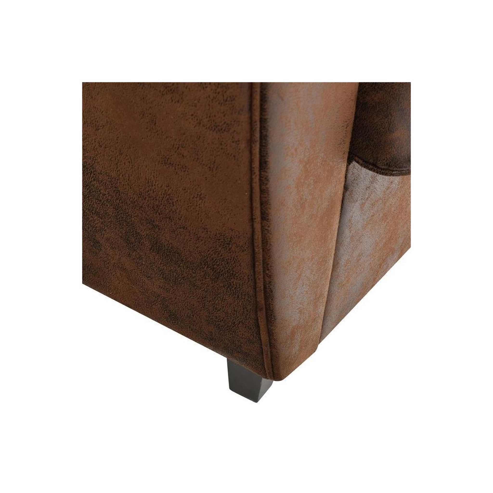 Voir la diapositive 4 : The Home Deco Factory Canapé club vintage  confortable  139cm marron