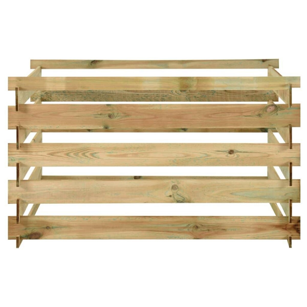 VIDAXL Composteur de jardin a lattes 120x120x70cm Bois de pin impregne