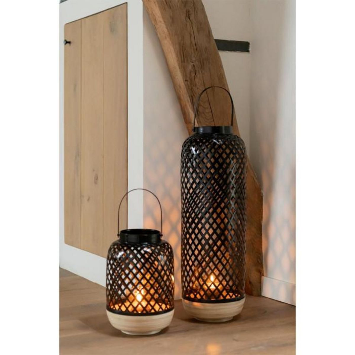 Paris Prix Lanterne Déco en Bambou  Evi  60cm Noir