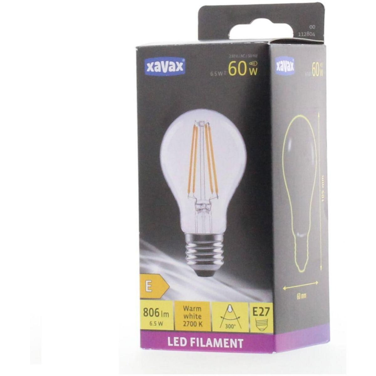 XAVAX Ampoule LED E27 6.5W CLAS