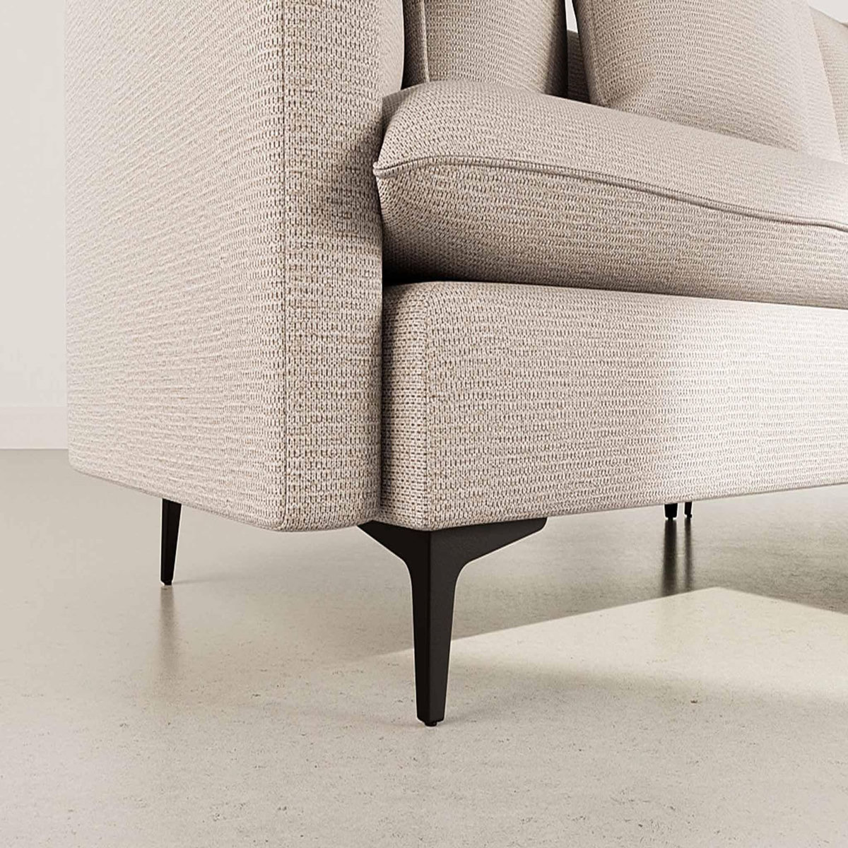 LISA DESIGN Madison - canapé d'angle réversible 4 places en tissu texturé