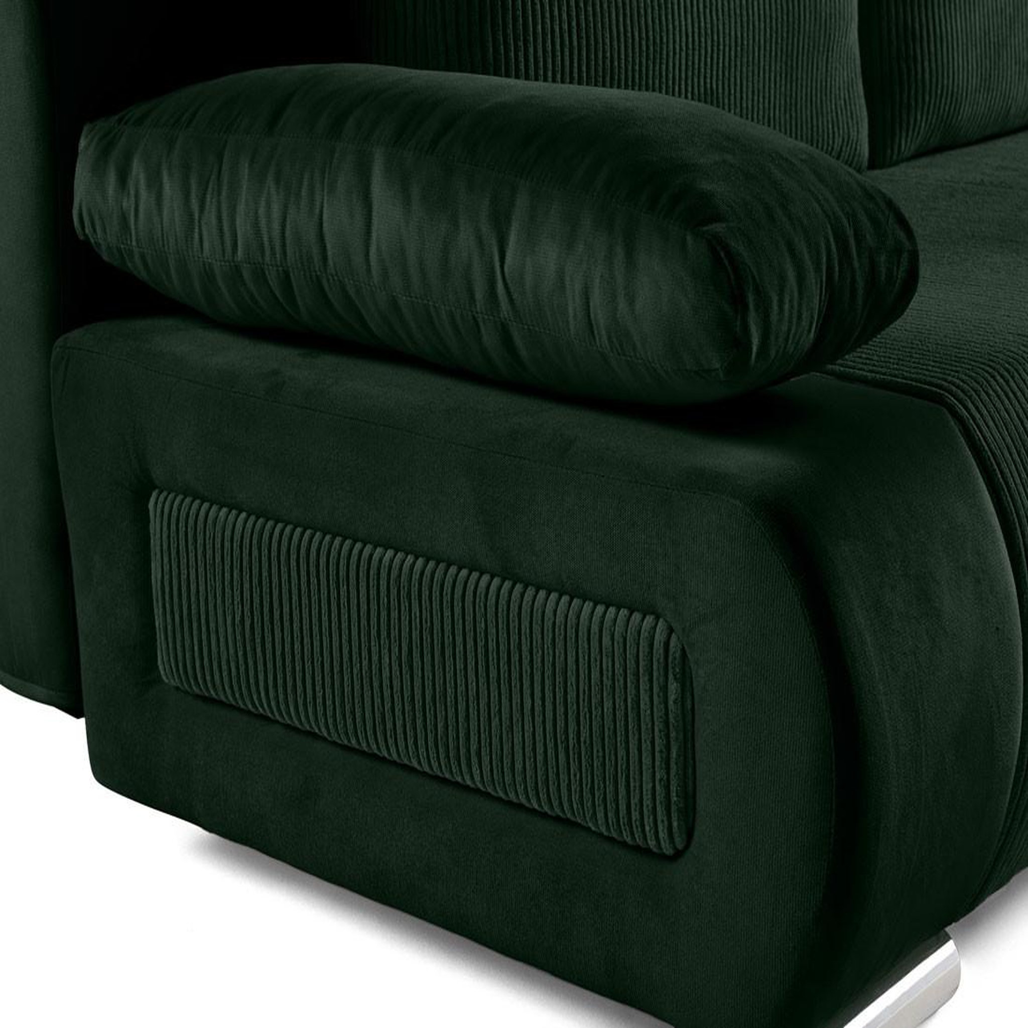 Voir la diapositive 5 : BEST MOBILIER Elio - canapé 3 places convertible - avec coffre - en velours et velours côtelé