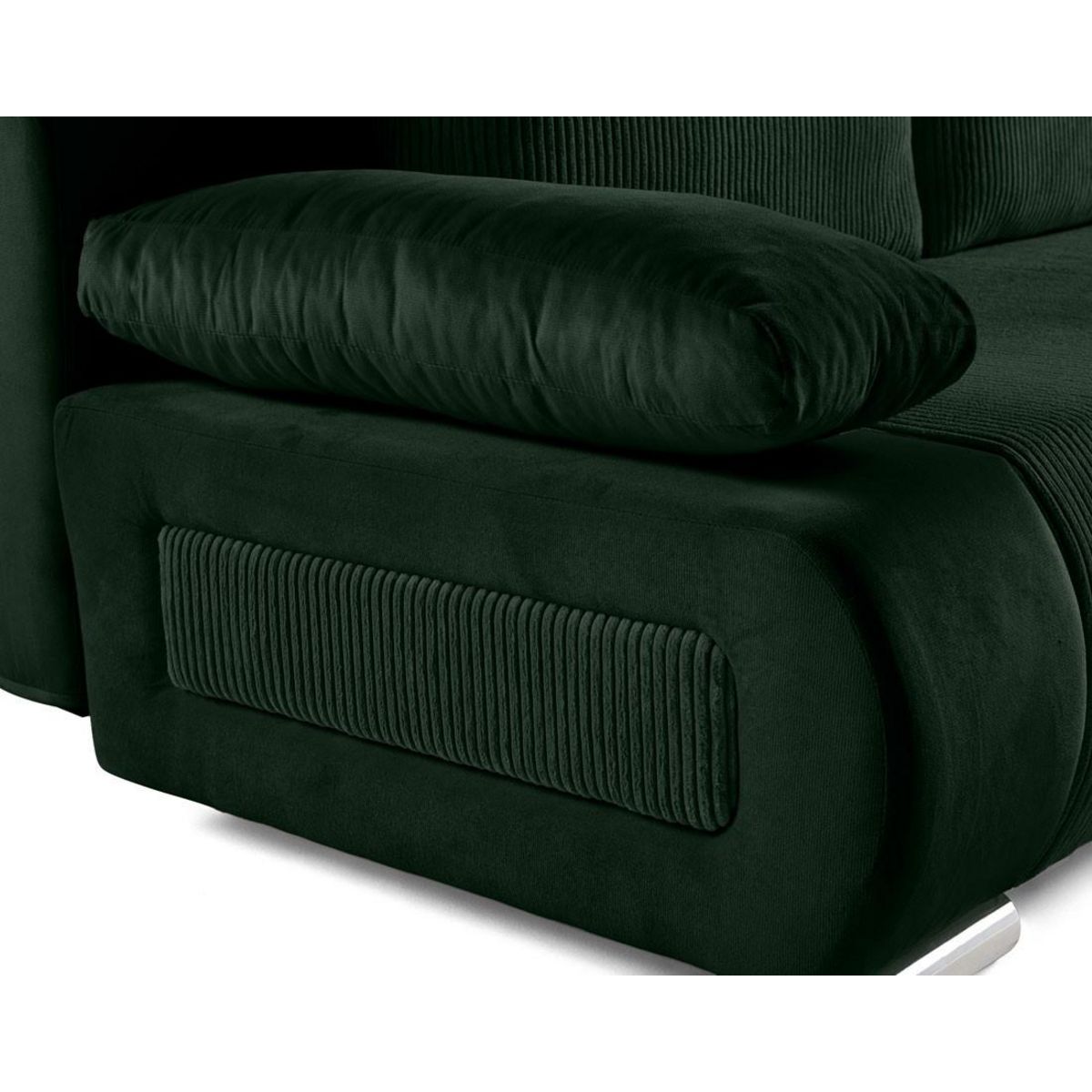 BEST MOBILIER Elio - canapé 3 places convertible - avec coffre - en velours et velours côtelé