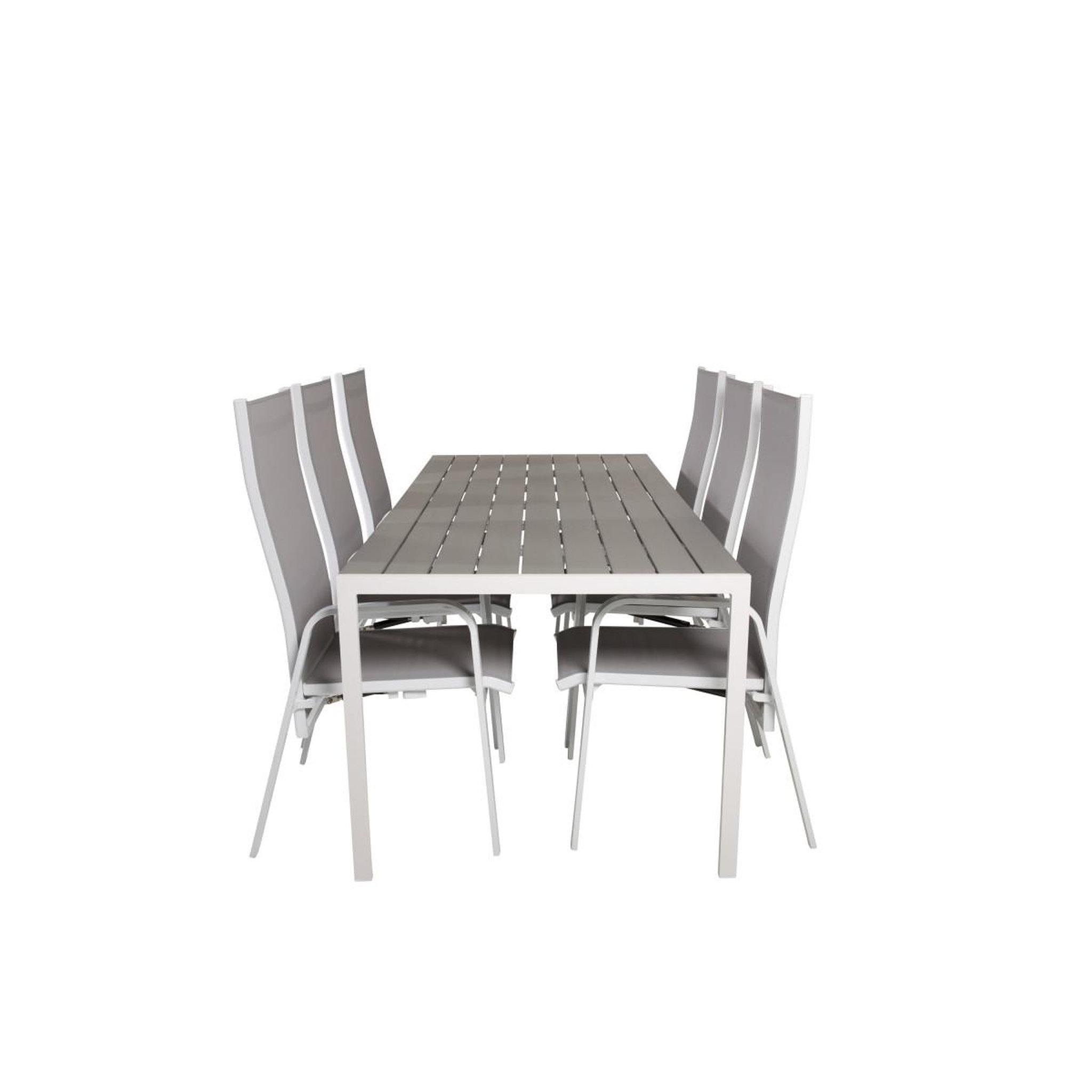 Voir la diapositive 4 : Paris Prix Ensemble table de jardin & 6 chaises  break & copacabana  205cm gris
