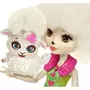 MATTEL Coffret de 3 mini-poupées Enchantimals + animal : Mouton, Paon et lapin 