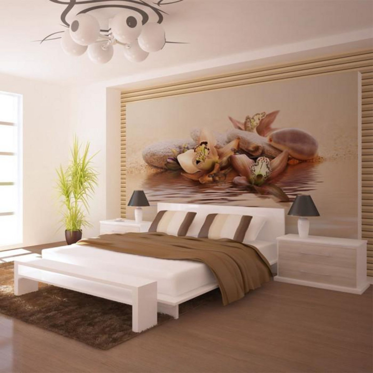 Paris Prix Papier Peint  Plage Nénuphars  270x450cm