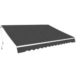 VIDAXL Auvent pliable manuel 400 cm Anthracite