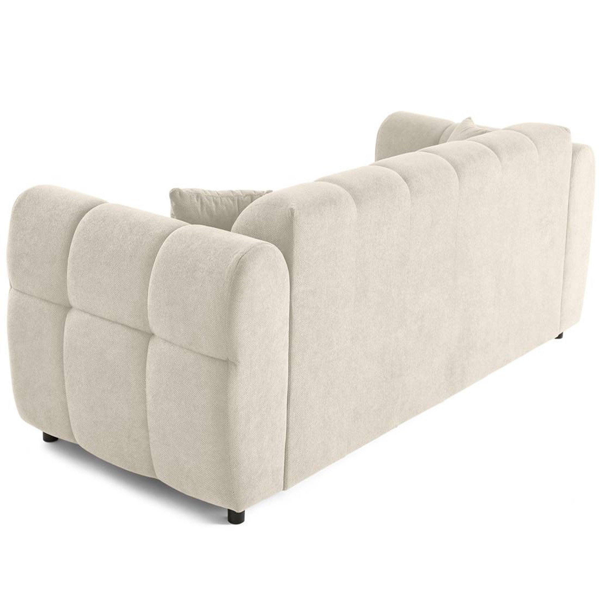 Voir la diapositive 6 : BEST MOBILIER Ray - canapé droit 3 places en tissu texturé