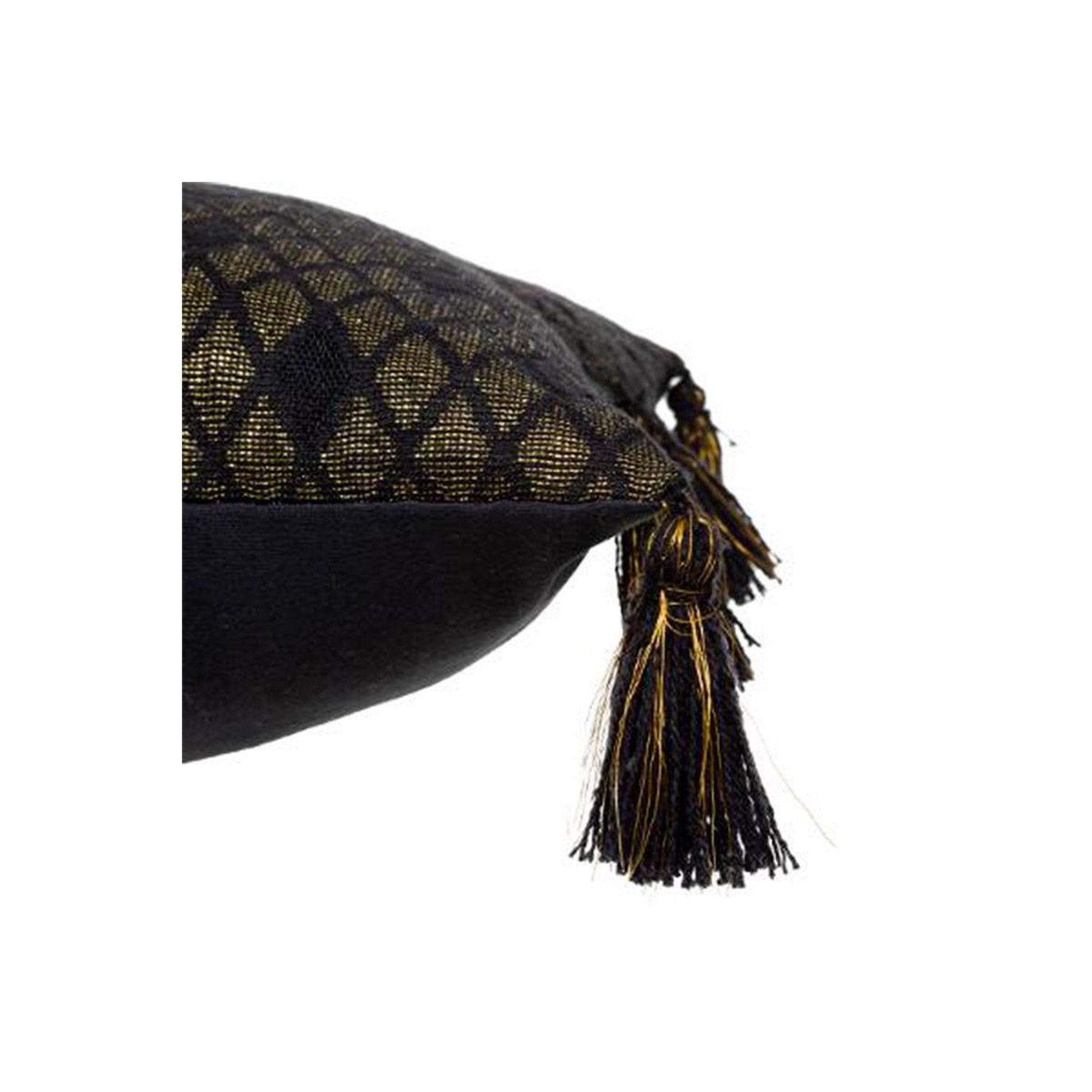 Voir la diapositive 2 : ATMOSPHERA Housse de coussin  shine  40x40cm noir