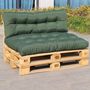 Voir la diapositive 2 : RED DECO Set 2 coussins palette d'extérieur RIOU Kaki Polyester 120 x 80 x 15 cm