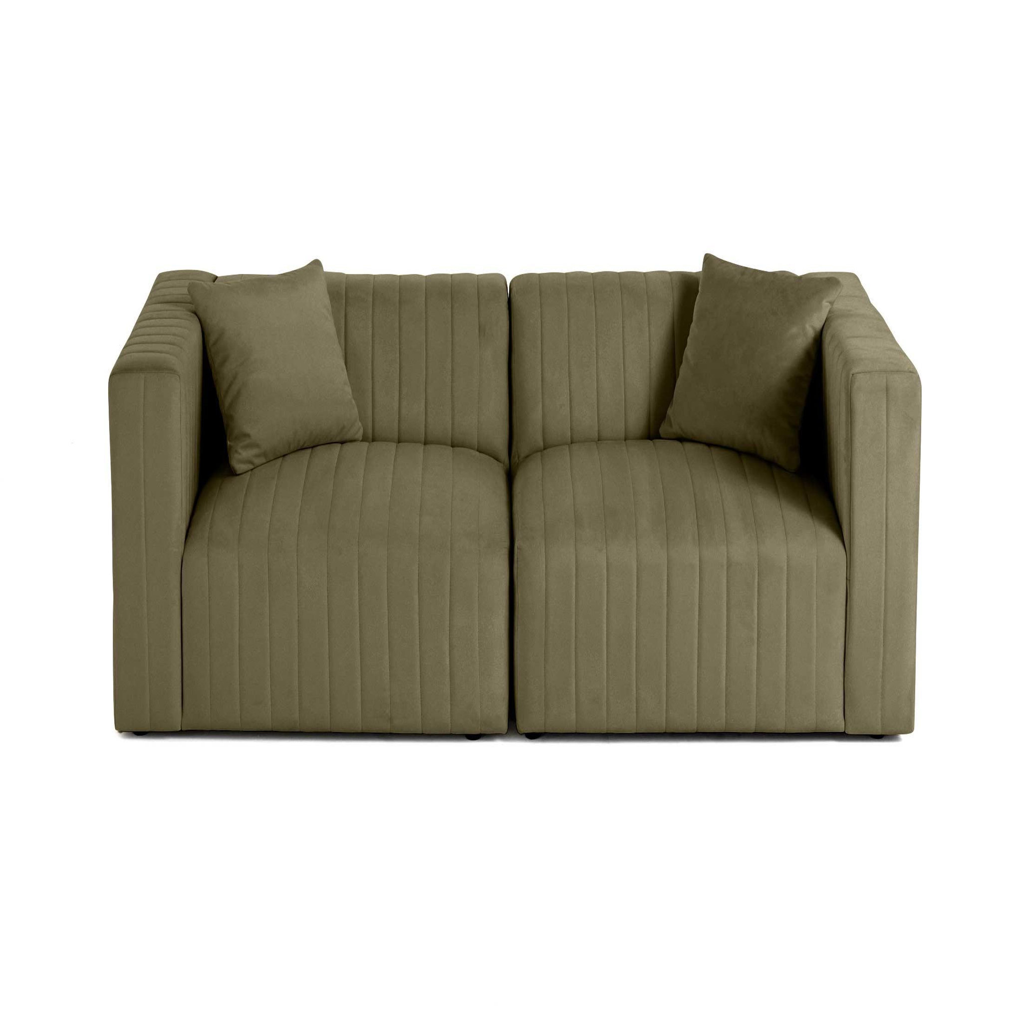 Voir la diapositive 1 : LISA DESIGN Nova - canapé modulable 2 places - en velours