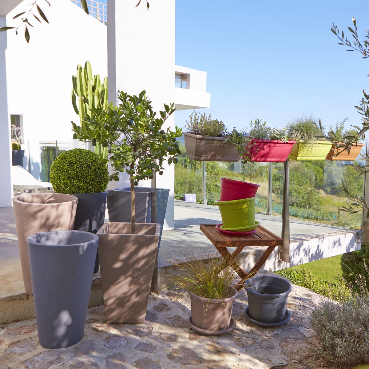 Jardinière rose 108L RECTO