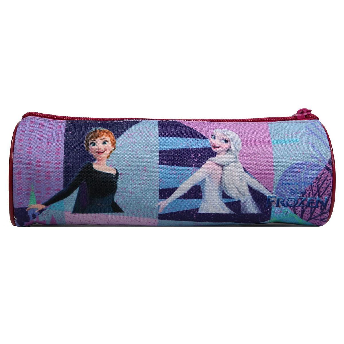 Bagtrotter BAGTROTTER Trousse scolaire ronde La Reine Des Neiges / Frozen Violette