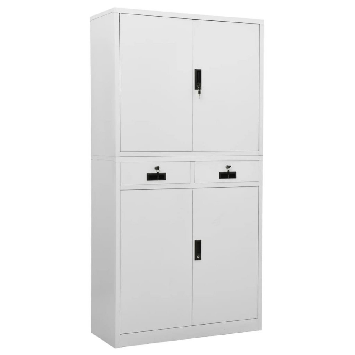 VIDAXL Armoire de bureau Gris clair 90x40x180 cm Acier