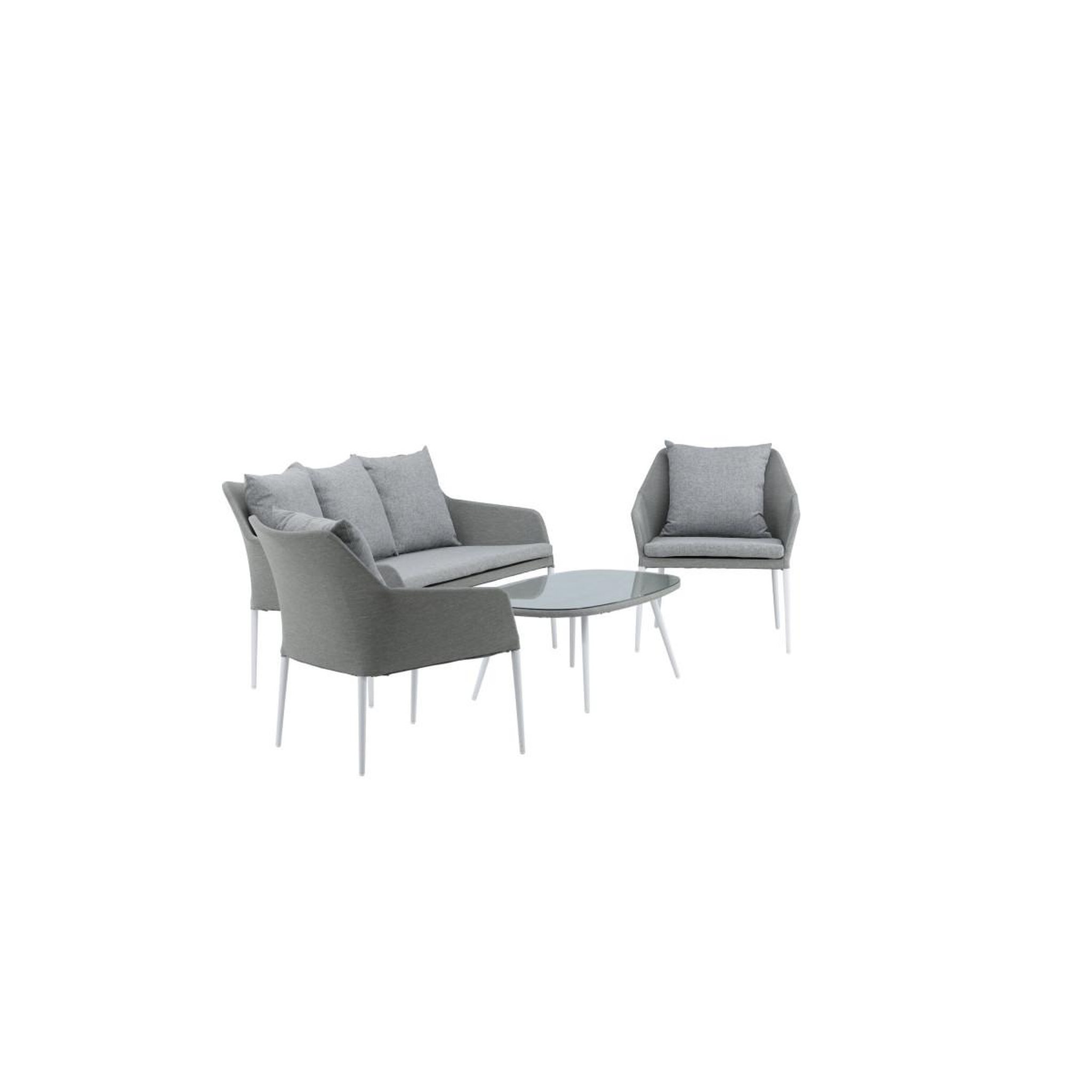 Voir la diapositive 3 : Paris Prix Salon de jardin  spoga  151cm gris & blanc
