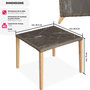 Voir la diapositive 6 : tectake Table en rotin avec cadre en aluminium et bois marron naturel
