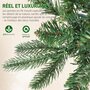 Voir la diapositive 5 : HOMCOM Sapin de Noël artificiel LED x 300 blanc chaud 8 modes H.210 cm 826 branches support vert