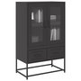 Voir la diapositive 1 : VIDAXL Buffet haut noir 68x39x111,5 cm acier