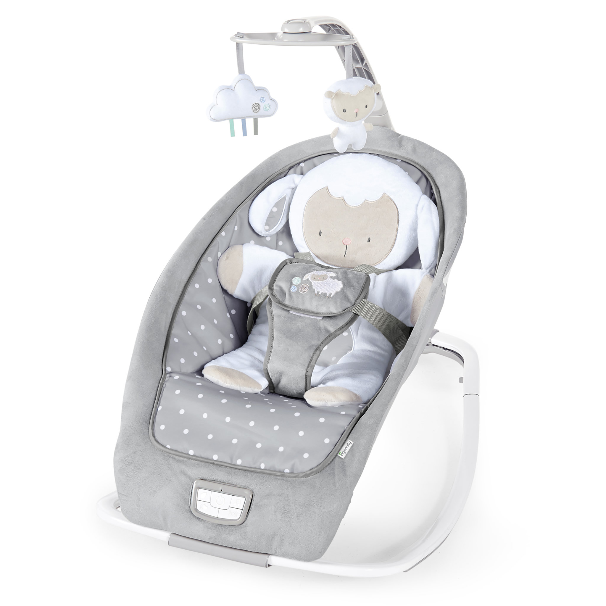 Voir la diapositive 1 : Ingenuity Transat bébé vibrant et musical Agneau câlin