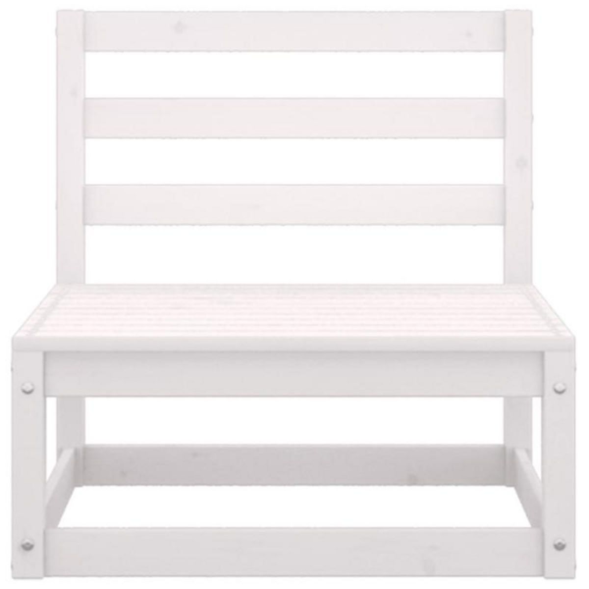 VIDAXL Salon de jardin 2 pcs avec coussins Blanc Bois de pin massif