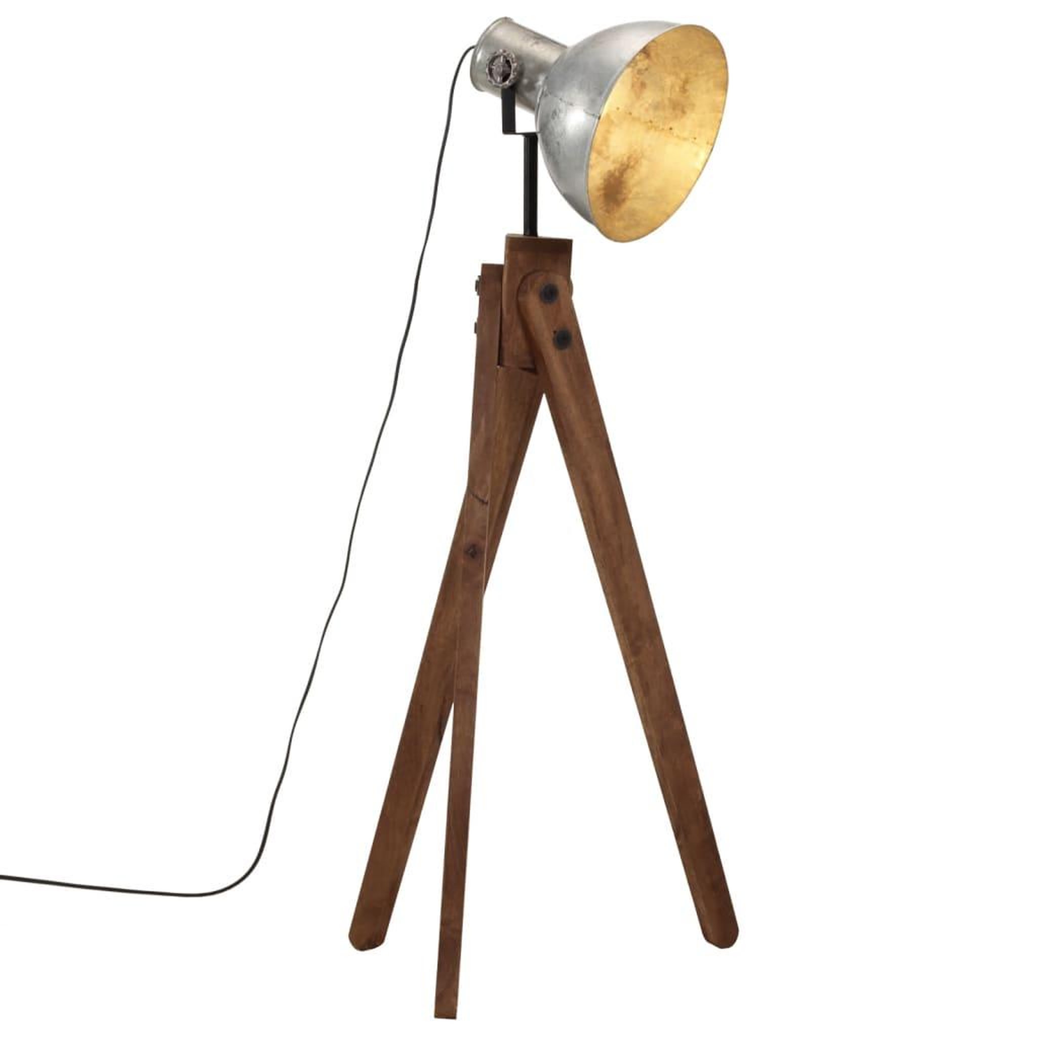 VIDAXL Lampadaire 25 W argent vintage 45x45x120 cm E27