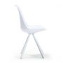 Voir la diapositive 3 : VS VENTA-STOCK Pack 2 chaises Salle à Manger Cross Style Nordique Blanc, 54 cm x 49 cm x 84 cm