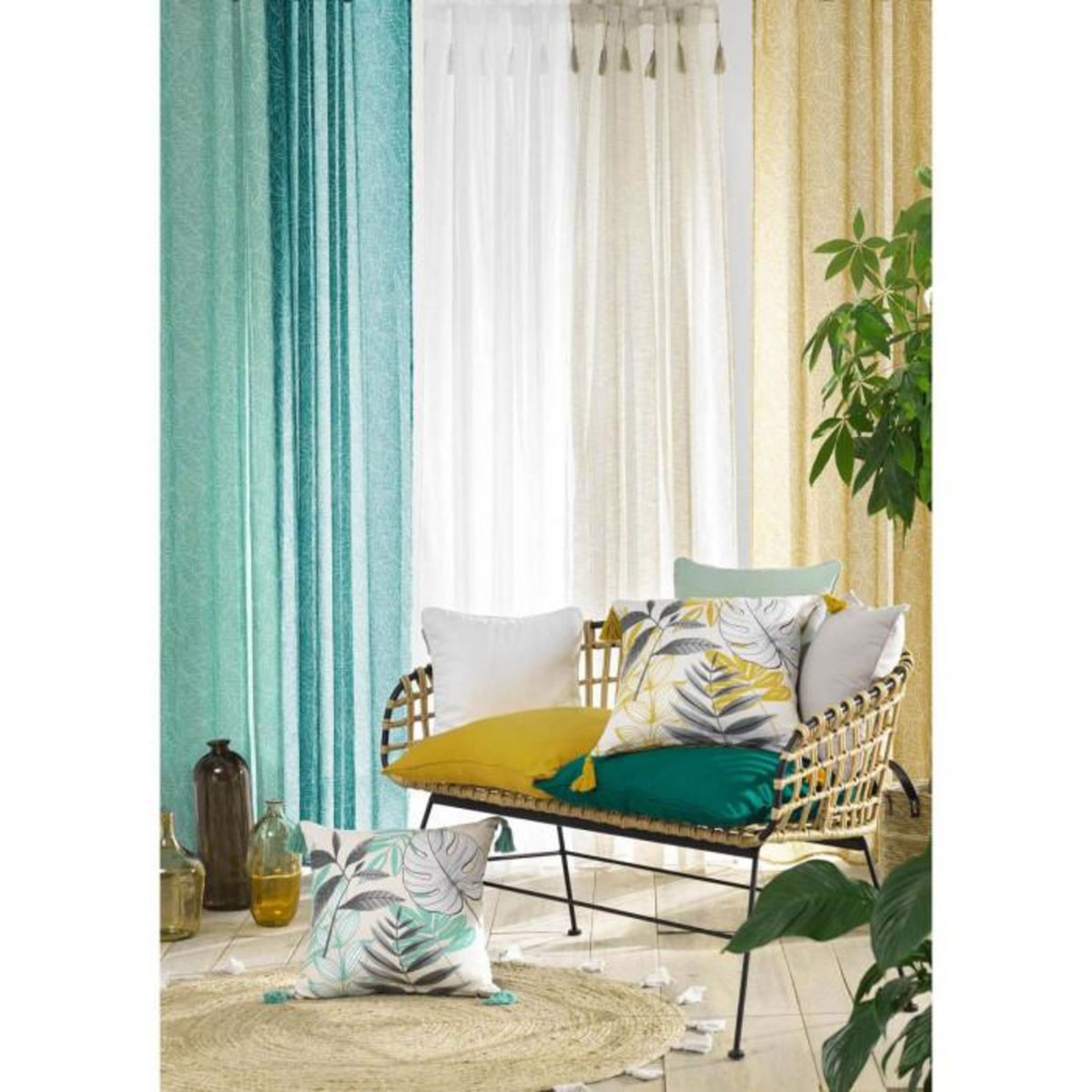 Paris Prix Rideau Voilage à Passants  Dalia  140x240cm Lin