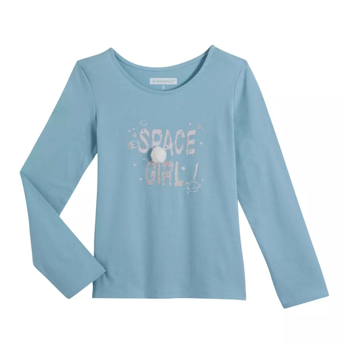 IN EXTENSO T-shirt manches longues avec pompons fille