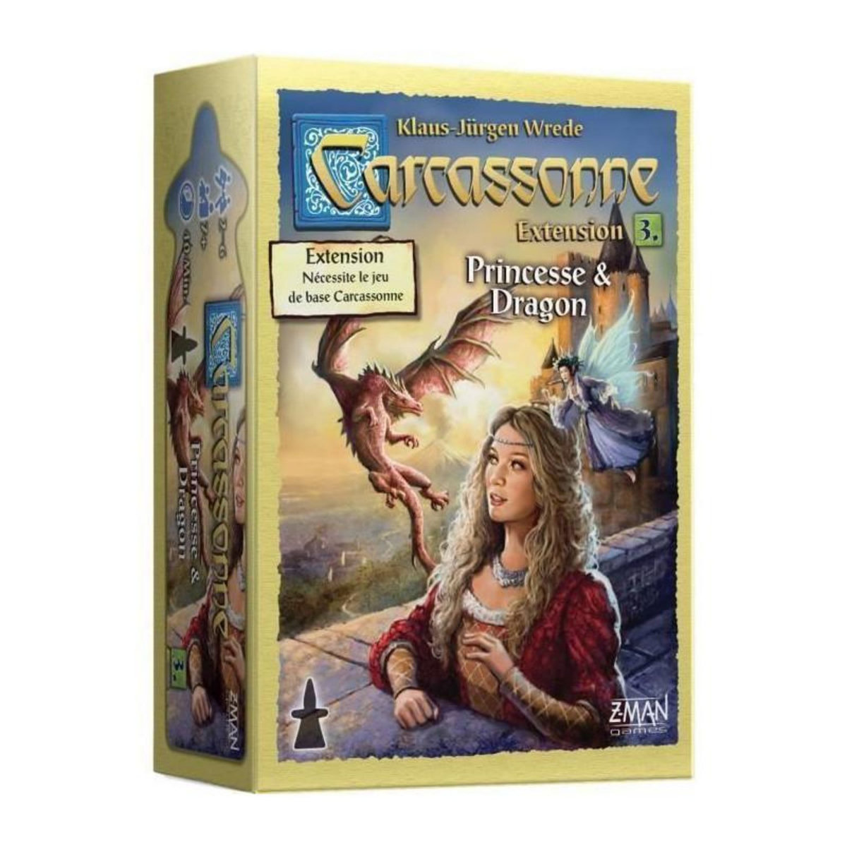 Asmodee ASMODEE - Carcassonne - Extension 3 Princesse + Dragon - Jeu de societe