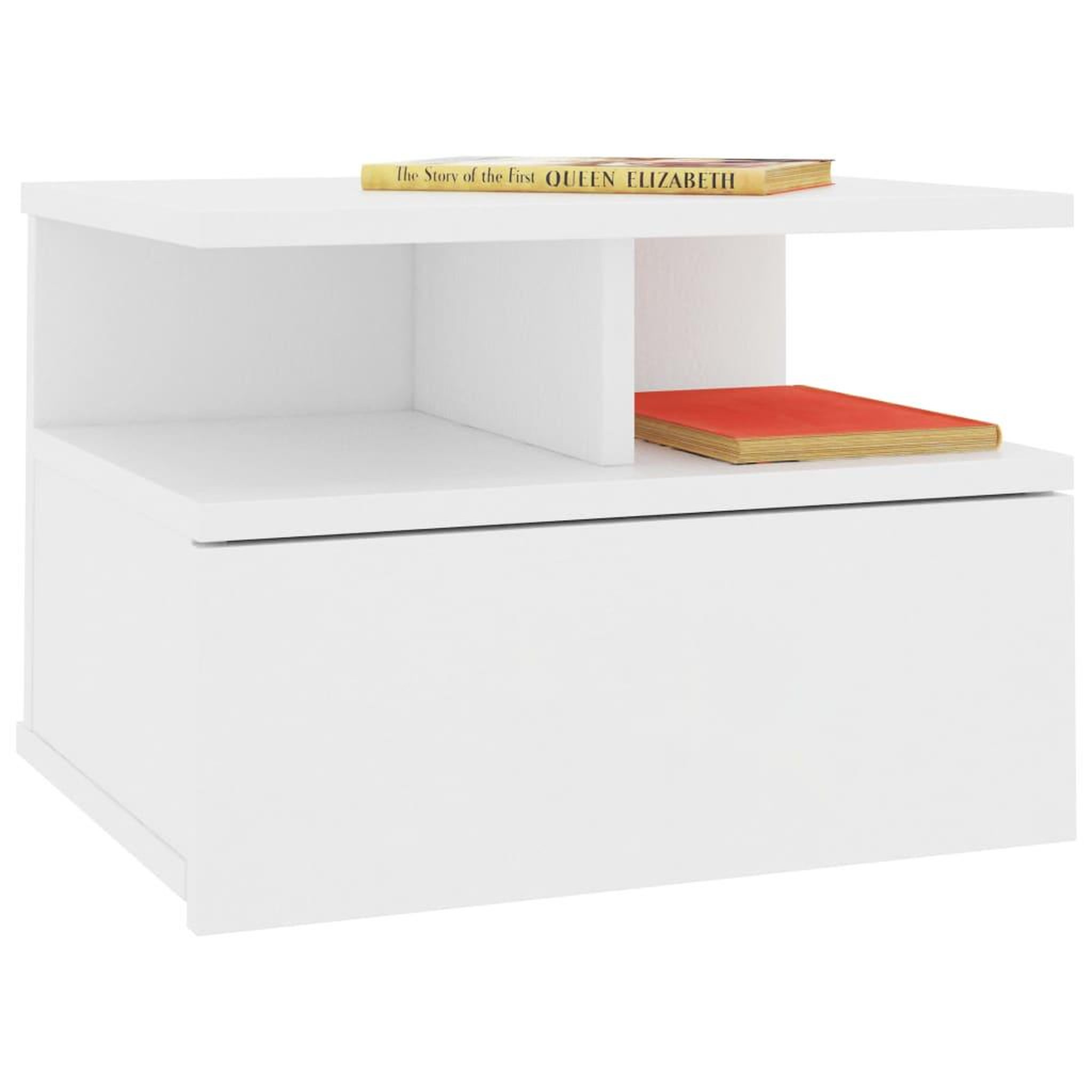 Voir la diapositive 3 : VIDAXL 800406 Tables de chevet flottantes 2 pcs Blanc Bois ingenierie