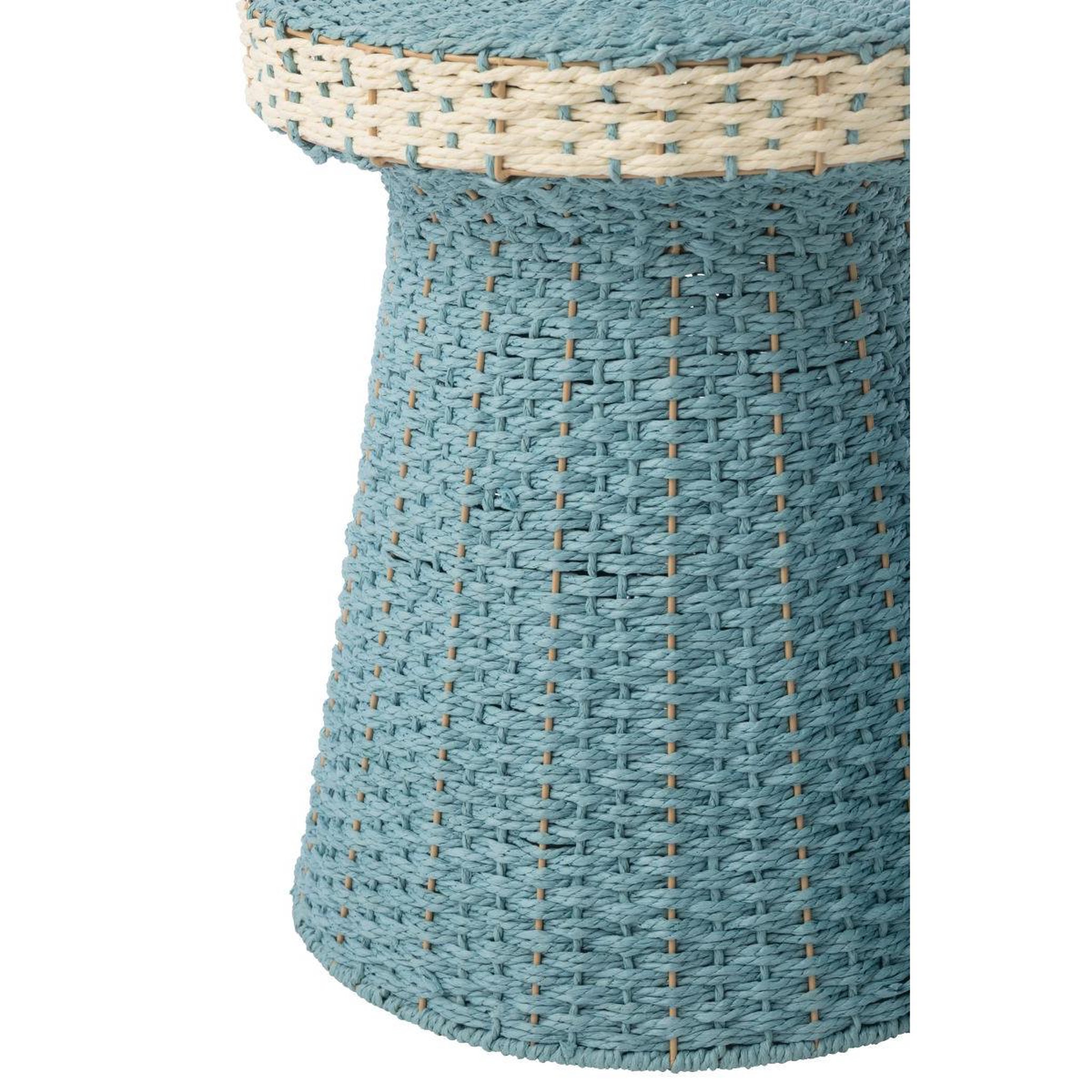 Voir la diapositive 3 : J-LINE Lot de 2 Table d'Appoint  Barbarra  46cm Bleu