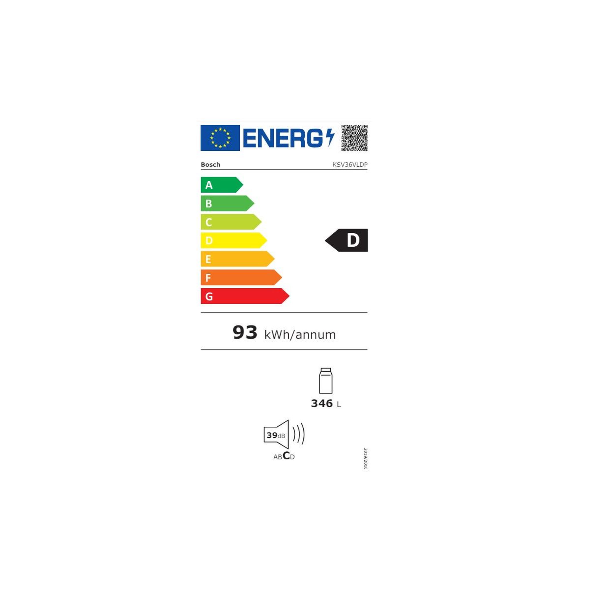 Voir la diapositive 2 : BOSCH Réfrigérateur 1 porte intégrable à glissière 346l - ksv36vldp