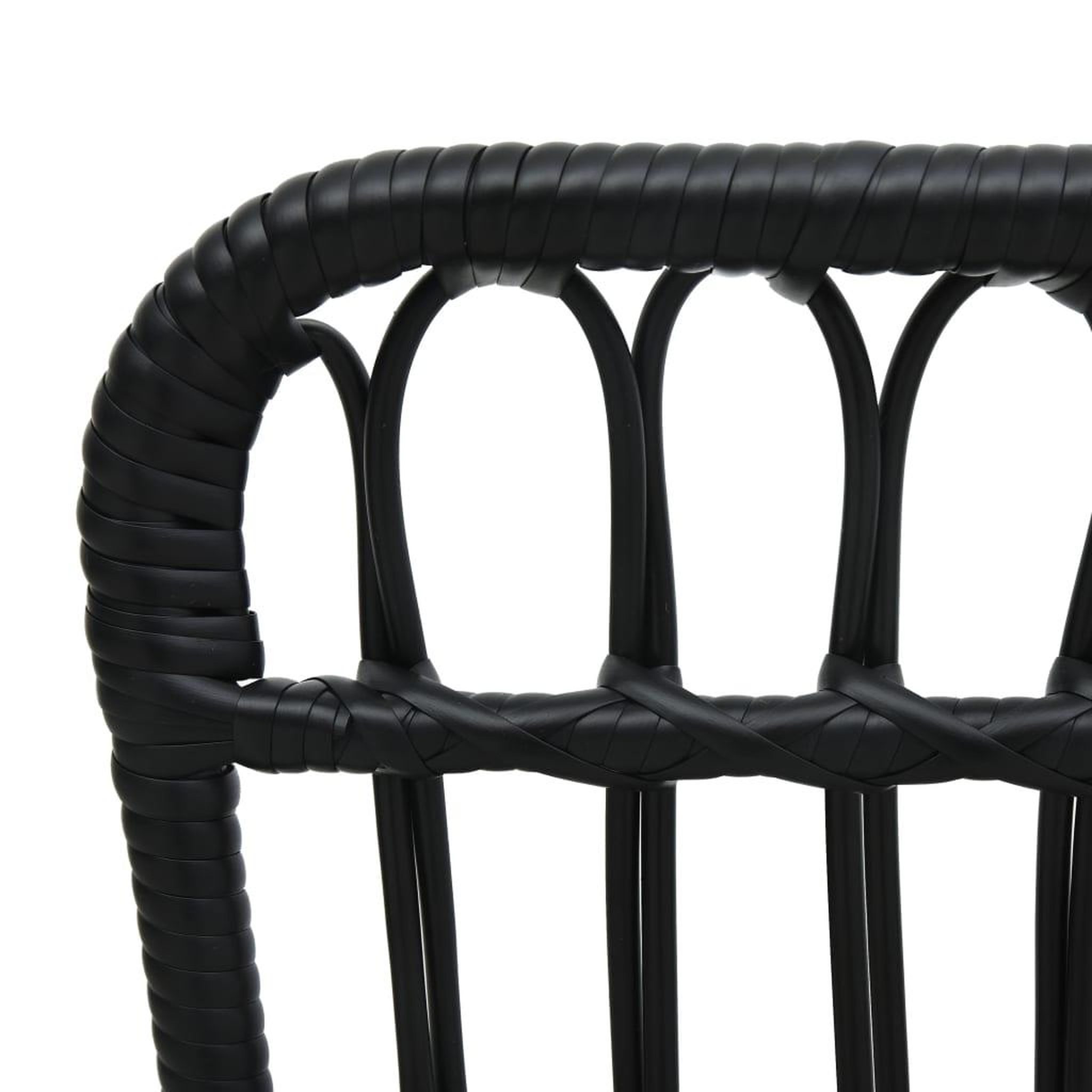 Voir la diapositive 5 : VIDAXL Chaise de jardin Resine tressee Noir