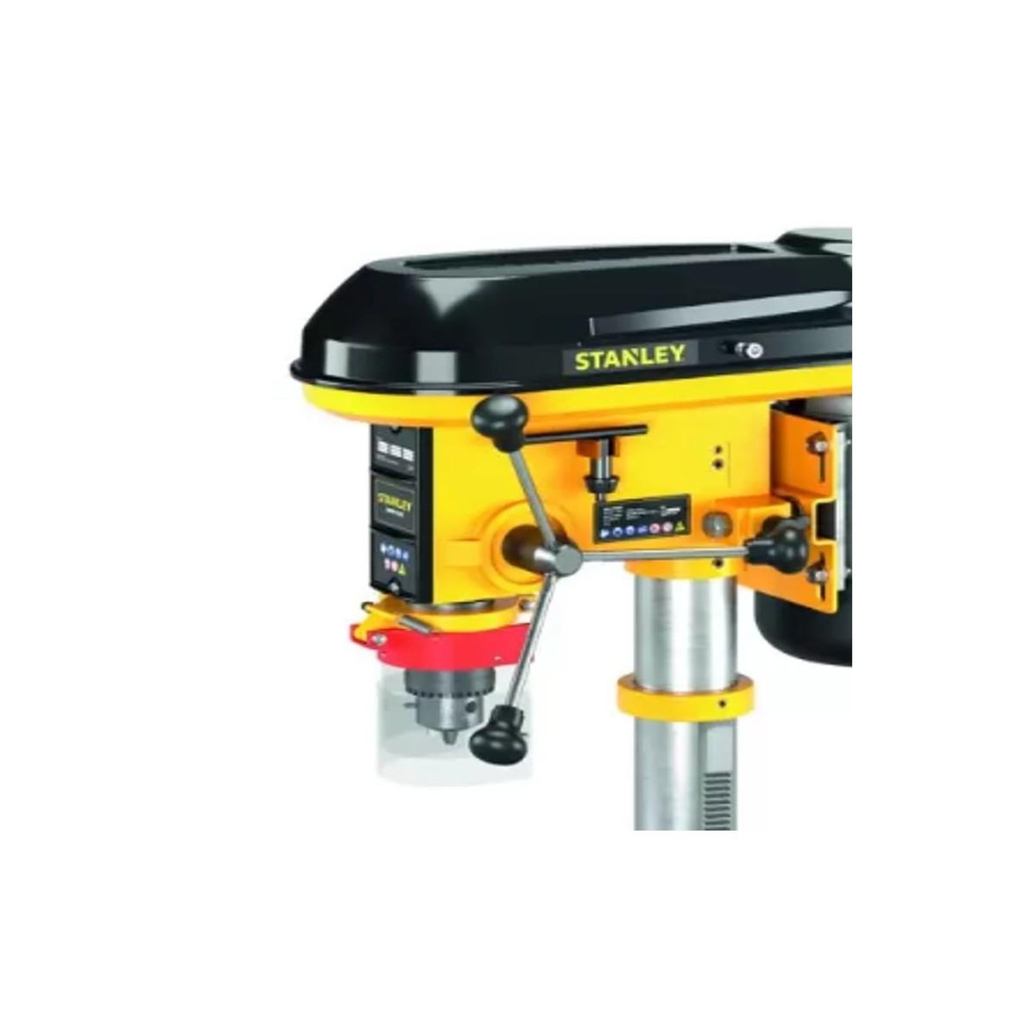 Voir la diapositive 4 : Stanley Perceuse à colonne d'établi 600w 9 vitesses mandrin 3 à 16mm stanley