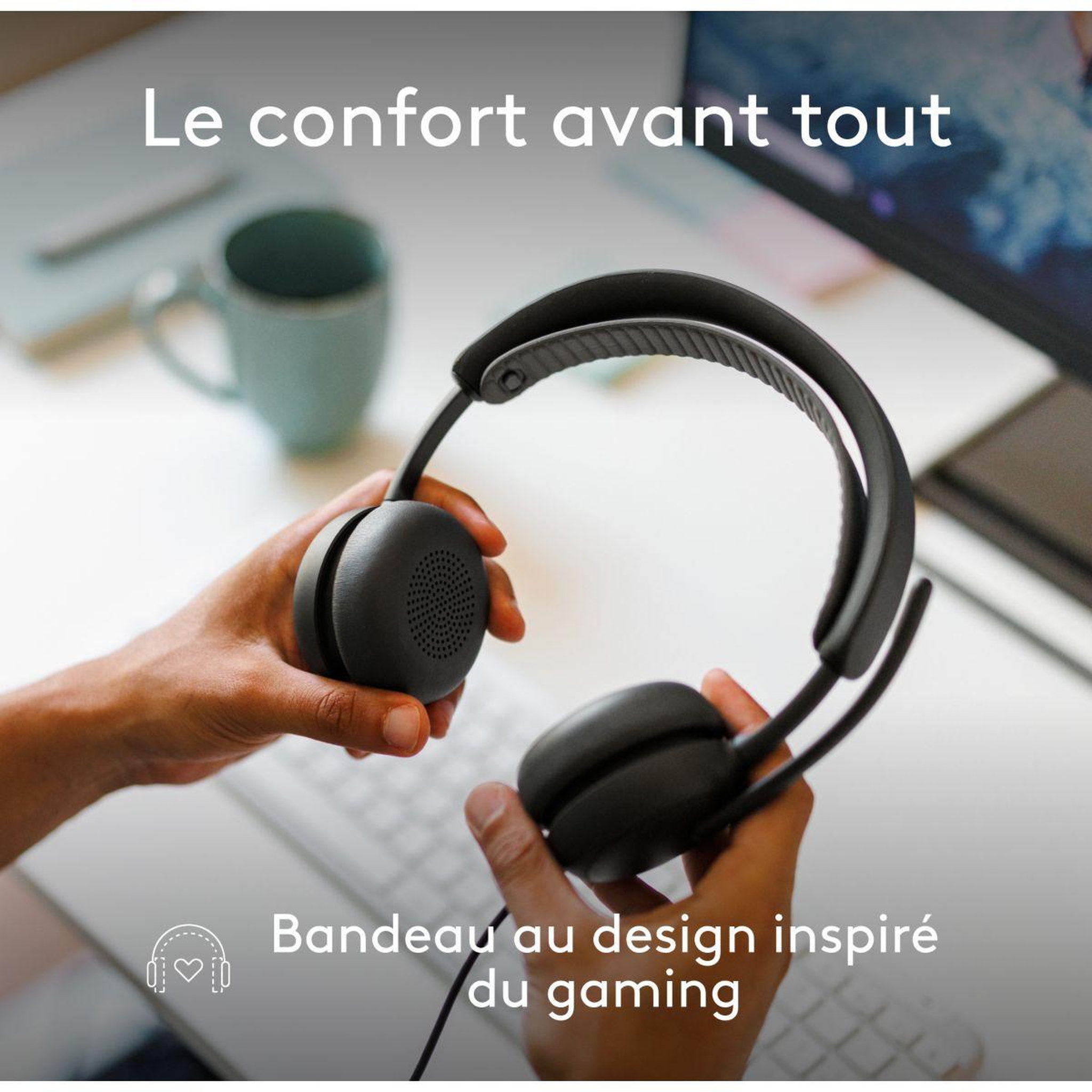 Voir la diapositive 5 : Logitech Micro-casque zone wired 2 graphite