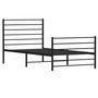Voir la diapositive 3 : VIDAXL Cadre de lit metal sans matelas avec pied de lit noir 80x200 cm