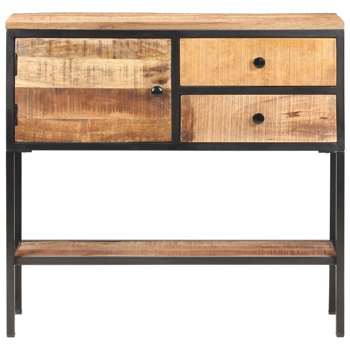 VIDAXL Buffet 85x30x80 cm Bois de manguier brut