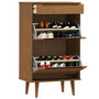 Voir la diapositive 3 : VIDAXL Armoire a chaussures MOLDE Marron 59,5x35x103 cm Bois de pin