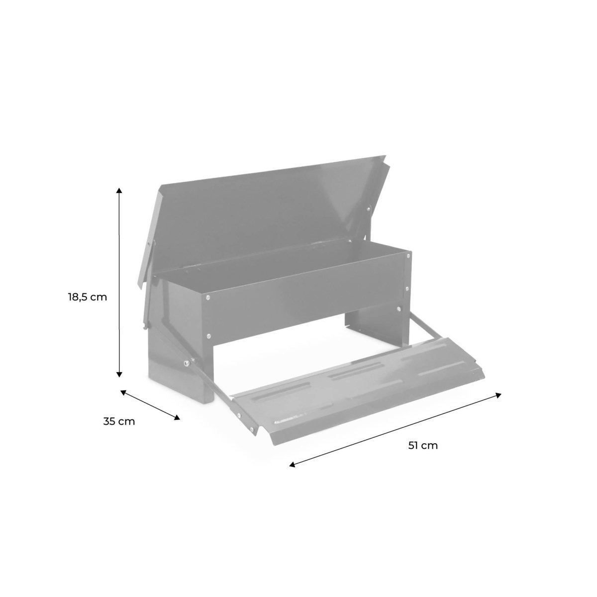 SWEEEK Mangeoire automatique pour poules - distributeur à pédale - capacité de 5kg - acier galvanisé