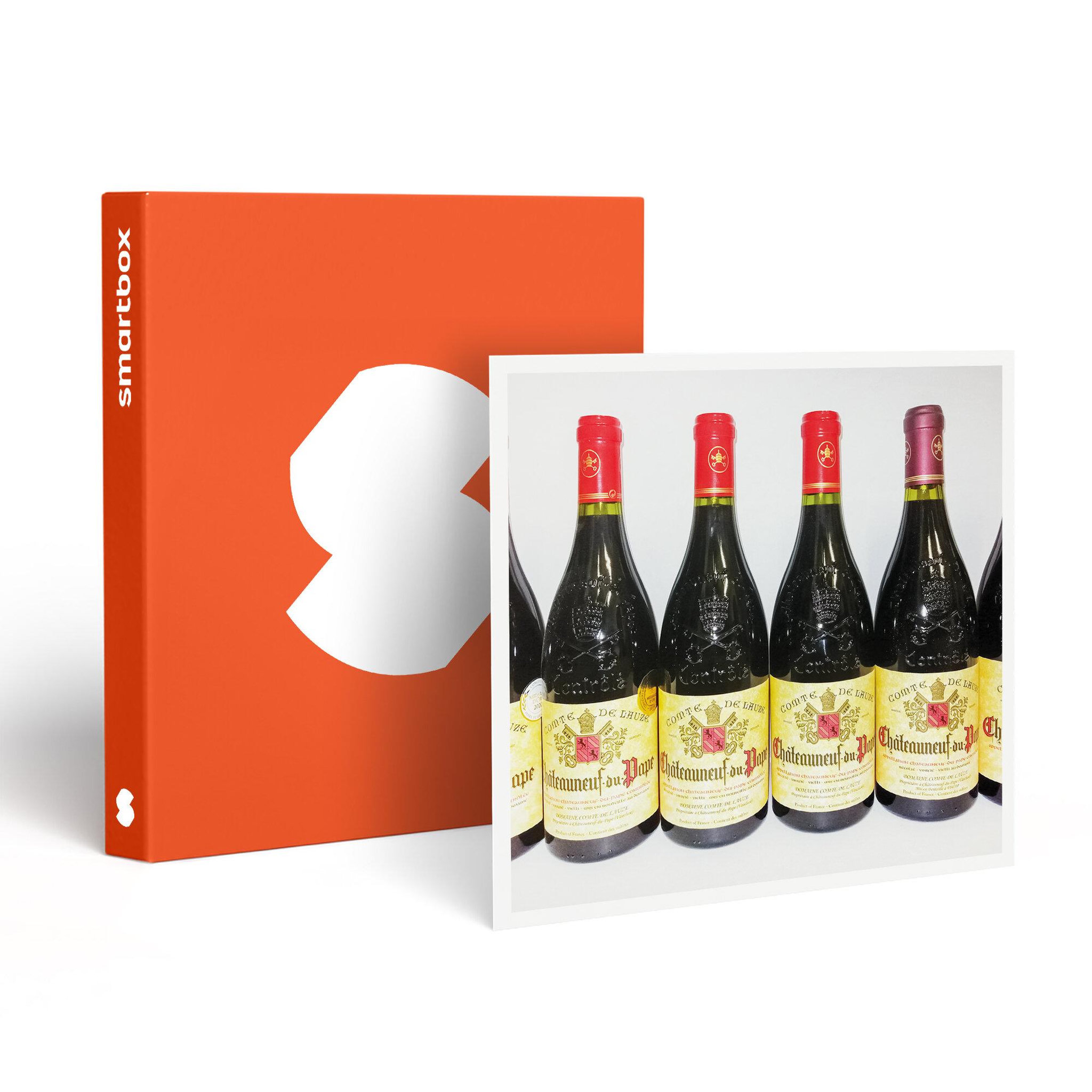 Smartbox Assortiment de 6 bouteilles de châteauneuf-du-pape livré à domicile - coffret cadeau gastronomie
